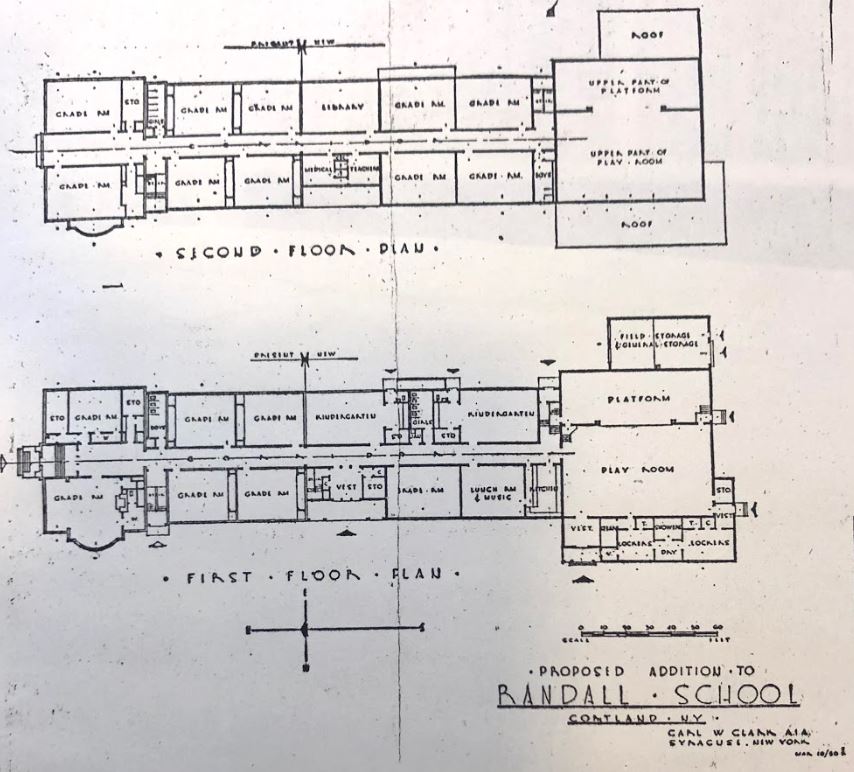 Randall elementary Map, 1950