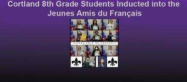 Cortland 8th Grade Students Inducted into the Jeunes Amis du Français